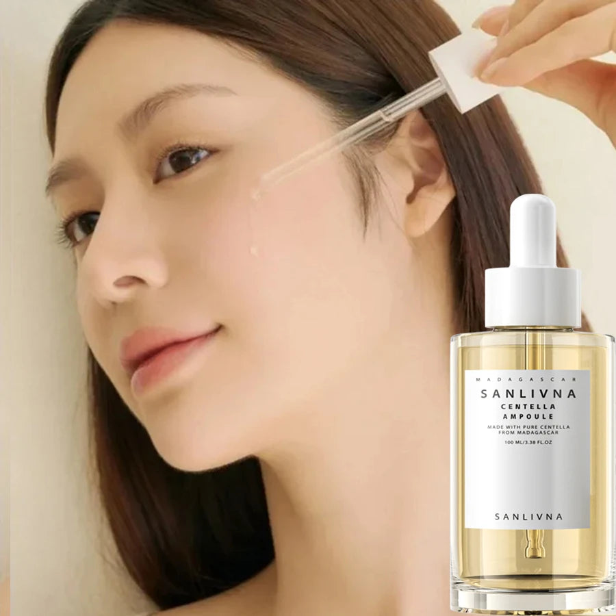 Madagascar Centella Asiatica Ampoule Facial Serum , Prone and Sensitive Skin  Moisturizing Skin Firming Korean Glass Skin car