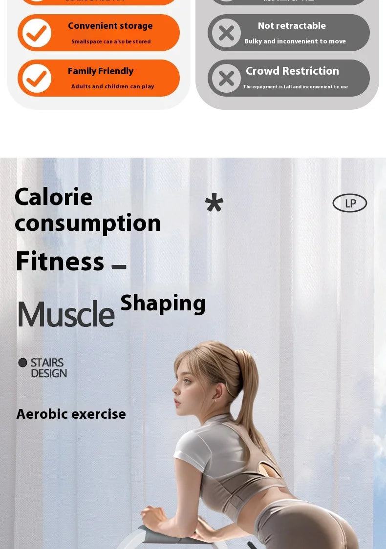 Stairs Climbing Machine Fitness Step Simulator Aerobic Stepper Treadmills for Exercise Legs Foot Exerciser Home Exercise Bikes
