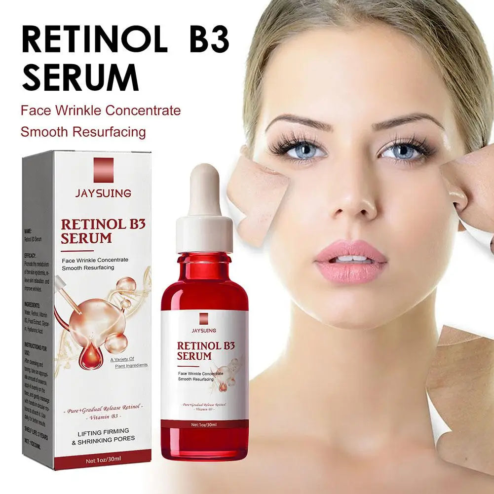 Retinol B3 Wrinkle Remover Face Serum Instant Firming Lifting Anti-Aging Liquid Fade Fine Lines Whitening Skin Care Product