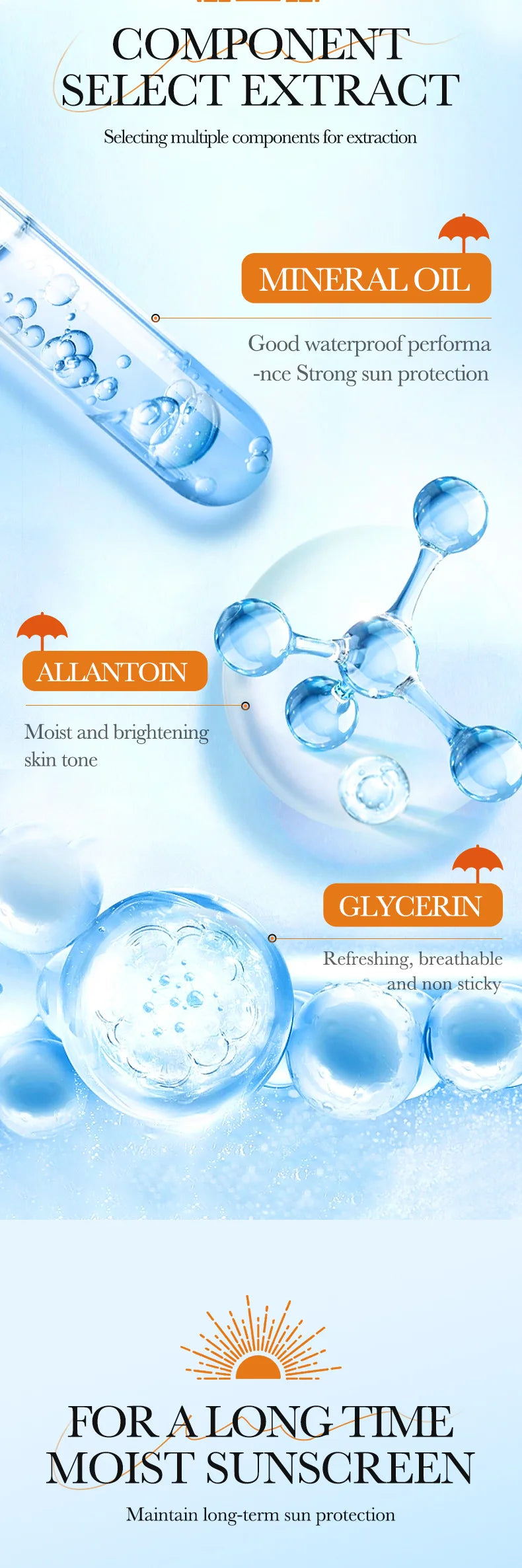 Spf 50+ Sunscreen For Face Protector Solar skincare Dual Tube Multi Effect Pa+++ Facial Sunscreen Solar Blocker